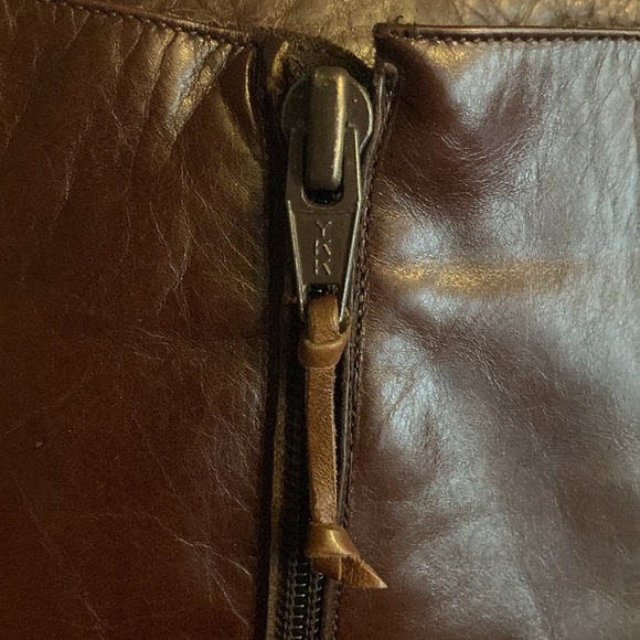 Salvatore Ferragamo Brown Leather Knee High Heeled Boots Size 6.5 - Picture 6 of 6